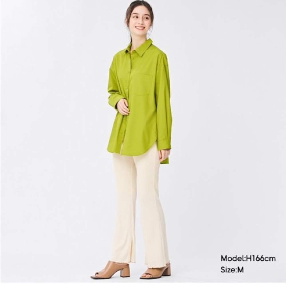 GU Random Rib Flare Leggings Pants S NWT